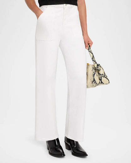 The Modern Pocket Wide Jean in White
