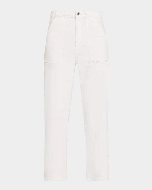 The Modern Pocket Wide Jean in White