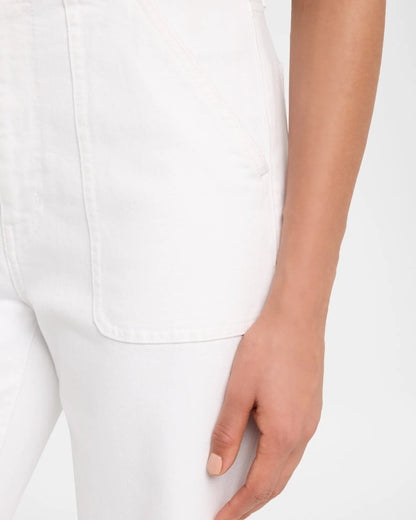 The Modern Pocket Wide Jean in White