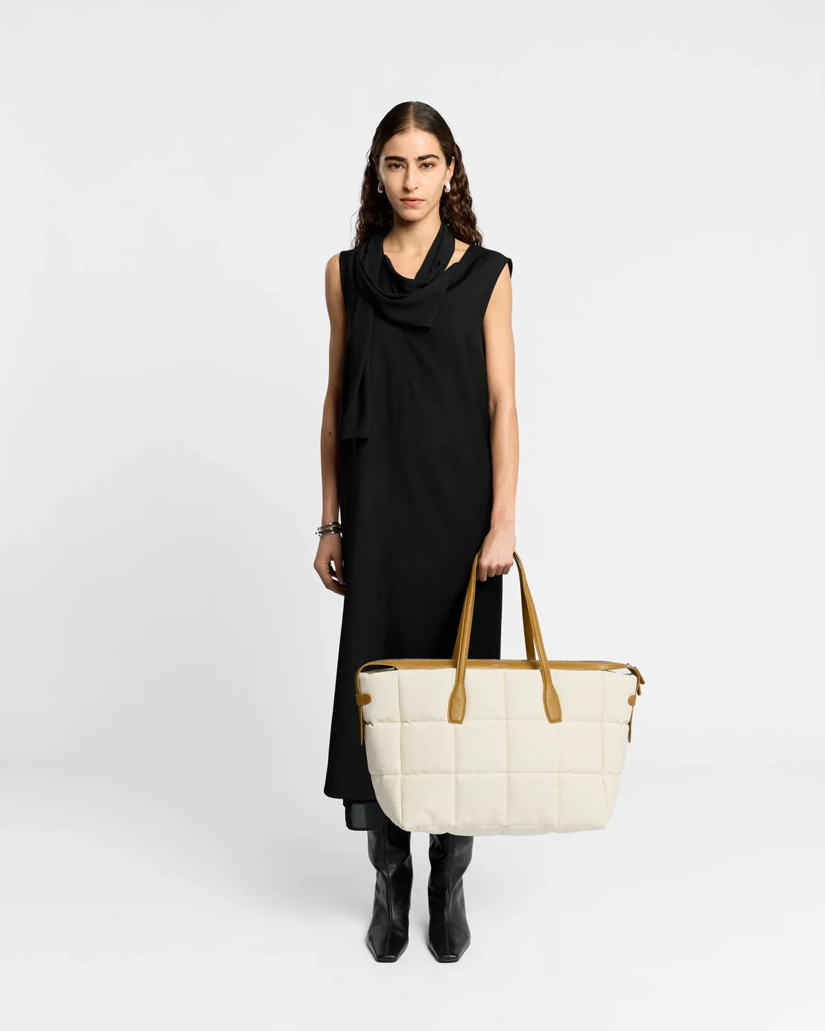 Tela Large Tote in Natural Tan Canvas