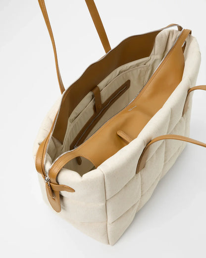 Tela Large Tote in Natural Tan Canvas