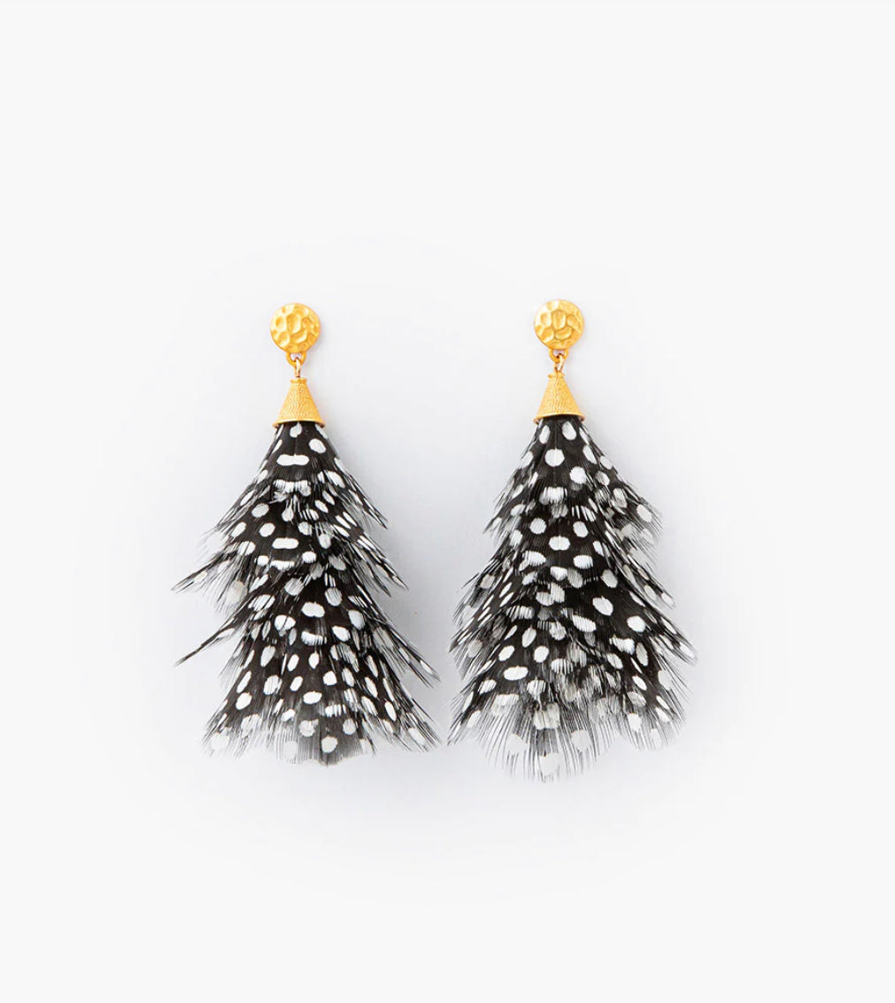 Brackish “Parades” feather retailer earrings with sting ray